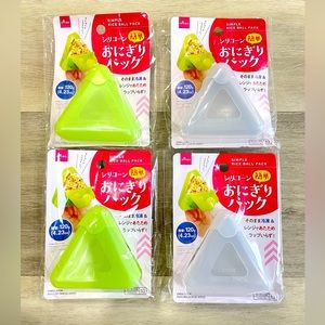 Lot 4 Rice Ball Maker Onigiri Silicone Freezer Warm in microwave Daiso Japan